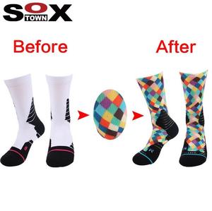 SOXTOWN कम MOQ 3D डिजिटल प्रिंट खाली कस्टम बनाने की क्रिया यूनिसेक्स जुराबें - Product Image 1