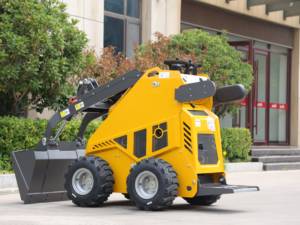 Pengiriman gratis Euro 5 EPA Kubota Diesel Skid Steer Jalur Mini selip <span class=keywords><strong>Loader</strong></span> 400KG dengan mesin pemotong rumput Mulcher hutan - Product Image 4