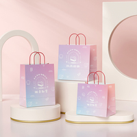 Boîtes à gâteaux et sacs à emporter en papier kraft avec poignée en corde de coton imprimée UV personnalisée et durable pour un usage quotidien