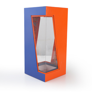 Boîte d'emballage de vin à fenêtre transparente de haute qualité en gros boîte-cadeau en papier fabriquée en usine Design d'intérieur feuille UV avantage incluse - Product Image 4