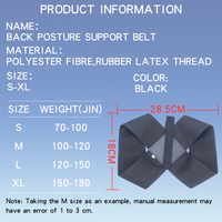 Ceinture de Correction Posturale Portable pour Adultes, Vente en Gros Usine, Soutien Dorsal et Épaules Ajustable en Polyester Respirant pour Hommes
