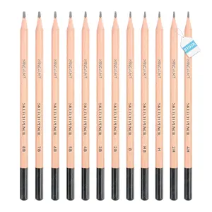 SINOART stock 4H to 8B wooden pencils for drawing sketching and artist drawing pencil set