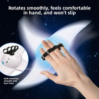Jouet lumineux rotatif avec quatre lames courbées, effet néon arc-en-ciel, portable, pour le divertissement cool des doigts