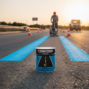 Peinture routière hydraulique bleue à base d'eau 25 kg pour marquage routier en plastique - Product Image 3