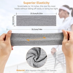 IFOND Factory Wholesale 6cm High Stretch Unisex Sports Headband with Custom Logo Running Sweat Wicking Hairband for Men Women - Product Image 2