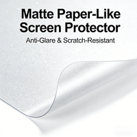 Protecteur d'écran universel en PET avec effet papier |   Protection d'écran ultra-fine, dureté 2-3H, anti-reflet, anti-traces de doigts, étanche, transparente, intégrale