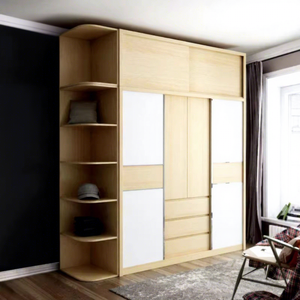Huide <b>Sliding</b> Door Wardrobe Modern Simple Design Space Saving Bedroom Storage Cabinet For Home <b>Small</b> Apartment Rental Room - Product Image 1