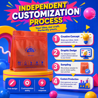 Sacs à café semi-transparents avec logo personnalisé, 250g, fond plat, fermeture éclair, valve de dégazage unidirectionnelle, marque de café