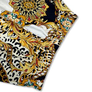 Diary cộng với xu hướng 2025 thời trang cô gái 'tất cả các trận đấu giản dị mát mẻ quần vàng chuỗi voi in Mùa Xuân/Mùa Hè hai mảnh bó - Product Image 3