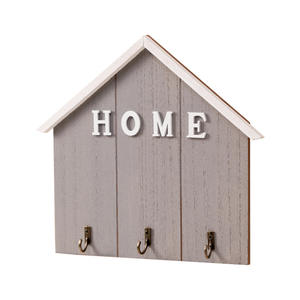 Mensola a Forma di Casa da Parete, Portachiavi <span class=keywords><strong>in</strong></span> <span class=keywords><strong>Legno</strong></span> Decorativo per Appendere Chiavi - Product Image 5