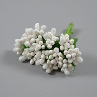 Fleurs artificielles, étamines en soie, tiges, feuilles, étamines pour mariage, guirlande DIY, décoration de boîte de mariage