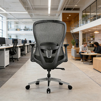Chaise de bureau moderne à dossier moyen, réglable, exécutive, commerciale, en maille, ergonomique