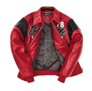 Oem ODM cho pelle của nam giới áo khoác mùa đông chất lượng cao da trắng Mỹ giá phong cách tùy chỉnh xe máy phong cách Racing Jacket - Product Image 3