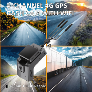 Caméra embarquée multi-caméras WY02 avec réseau 4G, suivi GPS, suivi en temps réel, surveillance vocale, enregistrement en boucle, surveillance de stationnement - Product Image 6