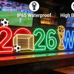 Letras Luminosas Gigantes para Celebración de Fútbol 2026, IP54 Impermeables, Números Iluminados, Letras Decorativas para Zona de Aficionados al Aire Libre - Product Image 1