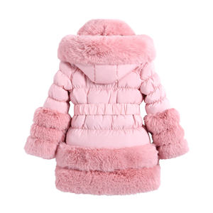Giubbotto Parka personalizzato per ragazze di spessore finto cappuccio di pelliccia per bambini <span class=keywords><strong>cappotto</strong></span> <span class=keywords><strong>invernale</strong></span> per ragazze - Product Image 4
