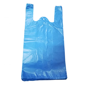 Bolsa de Camiseta de Plástico de Cáñamo Biodegradable, Materiales Reciclados PE, Tamaño y Logotipo Personalizados para Empacar Alimentos y Vegetales en Supermercados - Product Image 2