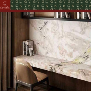 Lastra di Marmo Bianco <span class=keywords><strong>Carrara</strong></span> Lucidata a Mano GOLDKING per Cucina Moderna, Parete Decorativa del Soggiorno, Design Minimalista per la Casa - Product Image 5