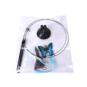 Juguete Interactivo para Gatos al por Mayor, Pluma Desmontable de Repuesto, Varita de Acero con Forma de <span class=keywords><strong>Mariposa</strong></span> y Ventosa - Product Image 6