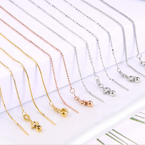 بيع بالجملة أنماط متعددة من الفولاذ المقاوم للصدأ والمجوهرات ديي قلادة ثعبان مربع سلسلة قابل للتعديل بحرية إبرة المشبك قلادة القلائد - Product Image 1