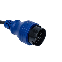 Linkyou - Cable de Interfaz de Diagnóstico Azul de 12-24 V y 38 Pines con 1 Año de Garantía, Adaptador de Lector de Códigos OBD2 para Benz y Camiones