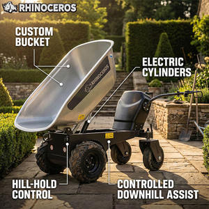 Mini-dumper électrique artisanal à quatre roues de haute qualité pour la construction de jardins, 450 kg, avec batterie - Product Image 6