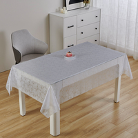 Nappe décorative transparente en PVC RNPT, imperméable et résistante aux taches, avec dentelle, pour cuisine, salle à manger, banquet, hôtel