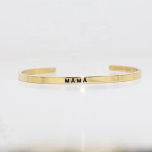 โรงงานเครื่องประดับที่กำหนดเองขายส่งสแตนเลสสลักฮาวายสร้อยข้อมือภาษาฮาวายแม่กำไลข้อมือ - Product Image 1