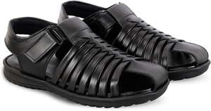 Sandales en cuir décontractées et élégantes pour hommes, design à enfiler avec doublure intérieure douce, soutien confortable pour la marche et durabilité en extérieur - Product Image 4