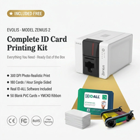 Nueva Impresora de Tarjetas de Plástico Evolis Zenius 2 Original, Impresión a una Cara, Impresora de Tarjetas de Identificación de PVC, 300 dpi