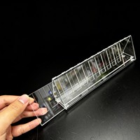 Présentoir en acrylique pour échantillons de parfum, support pour huiles essentielles et échantillons de fragrances, avec pointes pour tester les parfums, en papier premium