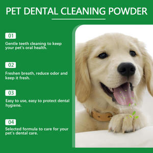 Pet Oral Care Organique 80g Dents de <span class=keywords><strong>Chien</strong></span> Blanchiment plus Brillant Sourires Poudre de Nettoyage Dentaire <span class=keywords><strong>pour</strong></span> Chiens Prévient Le Tartre Dentaire - Product Image 2