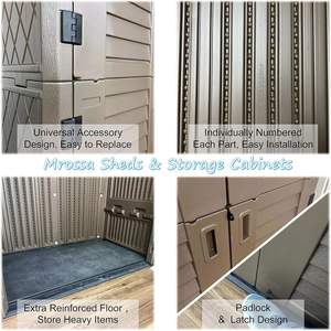 Boîte d'armoire <span class=keywords><strong>de</strong></span> rangement extérieure portable <span class=keywords><strong>de</strong></span> <span class=keywords><strong>jardin</strong></span> blanc <span class=keywords><strong>de</strong></span> résistance aux intempéries pratique <span class=keywords><strong>de</strong></span> qualité supérieure avec construction en plastique durable - Product Image 3