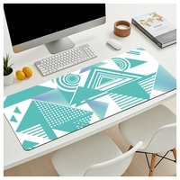 Tapis de souris pour e-sport unisexe, adapté au design color-block tendance, extra large, écologique, imperméable, antidérapant, pour le jeu