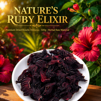 Fleur d'hibiscus séchée en gros 500g OEM Marque privée Matière première pour tisane naturelle Fournisseur d'usine en sac