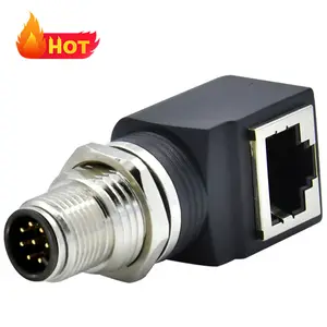 ip68 waterproof rj45 connector female network ethernet coupler cat5e cat6 cat7 rj45 connector with wire