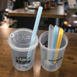 كوب شاي الفقاعات من مصنع صيني سعة 24 أونصة و16 أونصة، 90 ملم، بشعار مخصص، سميك وصلب، 500 مل و700 مل، كوب بلاستيكي PP لشاي البوبا مع غطاء لشاي الحليب - Product Image 6