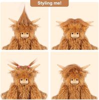 Peluche Vache des Highlands Chauffante et Refroidissante, Parfum Lavande, Coussin Chauffant Micro-Ondable pour Relaxation Apaisante et Soulagement du Stress