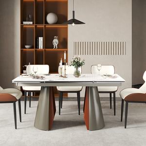 أثاث حديث لسطح المكتب قابل للسحب للمنزل ، أرجل فضة ذهبية معدنية للمطاعم للاستخدام المنزلي والمكتب - Product Image 2