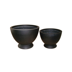 Pot de fleurs en fibre de verre de qualité supérieure, prêt à être expédié, avec socle en marbre, pour extérieur, jardin, patio, décoration paysagère - Product Image 1