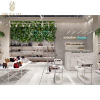 Magasin de chaussures de luxe Idées de décoration Magasin de chaussures Meubles Étagère Design en bois Sac à main Présentoir à chaussures