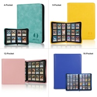 Classeur professionnel en cuir pour cartes gradées, 4, 9, 12, 16 pochettes, logo personnalisé, en Nubuck PU Saffiano, album pour cartes de collection de sport