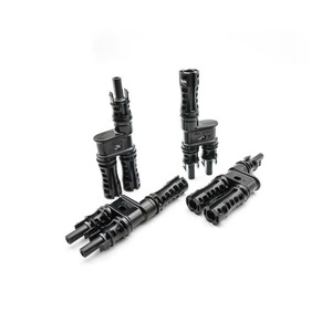 Set Konektor Surya PV005-T 1500V 30A Jantan/Betina, Tahan Air IP68, Kontak Tembaga Berlapis Timah, Steker Soket untuk Sistem Energi Surya - Product Image 1