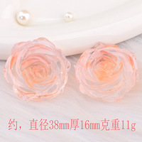 Nouveaux produits 2026 : Fleurs lumineuses en résine rose pour coques de téléphone DIY, moins d'un dollar, jouets en sachet surprise, breloques S28 pour slime