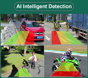 6 cái AHD đảo ngược máy ảnh 10.36 inch 6 CH chia màn hình thông minh DVR Ghi Màn hình mù khu vực phát hiện BSD kép hệ thống báo động cho - Product Image 5