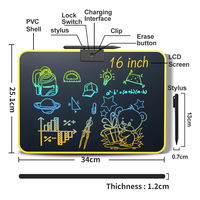 Machine d'Apprentissage Interactive pour Enfants, Tablette d'Écriture LCD à Double Écran, Tableau de Dessin et Jouet Éducatif Vocal, Bloc-Notes Réutilisable