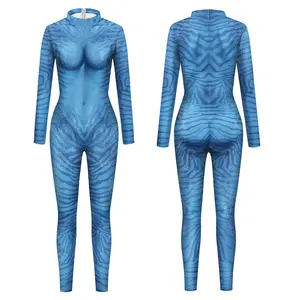 Film Avatar Der Weg des Wassers Alien Cosplay 3D Jumps uit Frauen Männer Avatar Cosplay Kostüm Halloween Zenti Party Bodysuit