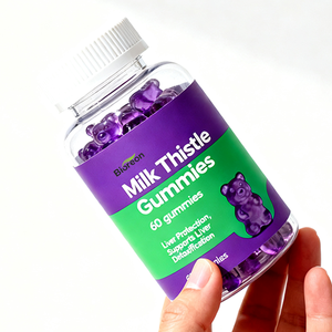 Gummies <span class=keywords><strong>de</strong></span> Chardon-Marie OEM avec Baies d'Amygadales Noires – Complément Herbal Naturel pour Renforcer la Défense Immunitaire des Adultes - Product Image 1