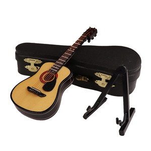 Mini nhạc cụ cà phê-nâu cổ điển Guitar mô hình trang trí thu nhỏ nhạc cụ sinh nhật Quà Tặng Ý Tưởng - Product Image 4