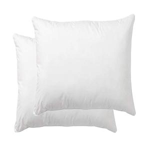 Literie Oreillers en plumes blanches (lot de 2) -Coussin carré pour canapé et canapé de 20x20 pouces, coussin en plumes avec 100% coton - Product Image 4